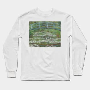 The Japanese Footbridge by Claude Monet Long Sleeve T-Shirt